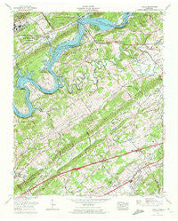 Lovell Tennessee Historical topographic map, 1:24000 scale, 7.5 X 7.5 Minute, Year 1968