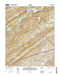 Lovell Tennessee Current topographic map, 1:24000 scale, 7.5 X 7.5 Minute, Year 2016
