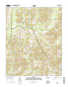 Luray Tennessee Current topographic map, 1:24000 scale, 7.5 X 7.5 Minute, Year 2016