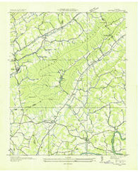 Luttrell Tennessee Historical topographic map, 1:24000 scale, 7.5 X 7.5 Minute, Year 1935