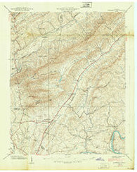 Luttrell Tennessee Historical topographic map, 1:24000 scale, 7.5 X 7.5 Minute, Year 1939