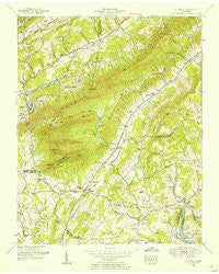 Luttrell Tennessee Historical topographic map, 1:24000 scale, 7.5 X 7.5 Minute, Year 1952