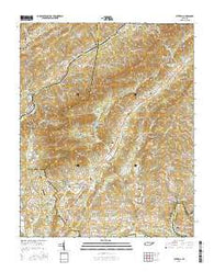 Luttrell Tennessee Current topographic map, 1:24000 scale, 7.5 X 7.5 Minute, Year 2016