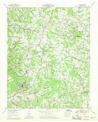 Lyles Tennessee Historical topographic map, 1:24000 scale, 7.5 X 7.5 Minute, Year 1953