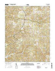 Lyles Tennessee Current topographic map, 1:24000 scale, 7.5 X 7.5 Minute, Year 2016