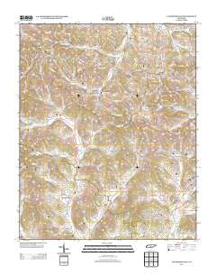 Lynchburg West Tennessee Historical topographic map, 1:24000 scale, 7.5 X 7.5 Minute, Year 2013