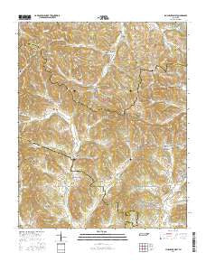 Lynchburg West Tennessee Current topographic map, 1:24000 scale, 7.5 X 7.5 Minute, Year 2016