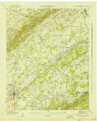 Madisonville Tennessee Historical topographic map, 1:24000 scale, 7.5 X 7.5 Minute, Year 1941