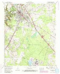 Manchester Tennessee Historical topographic map, 1:24000 scale, 7.5 X 7.5 Minute, Year 1972