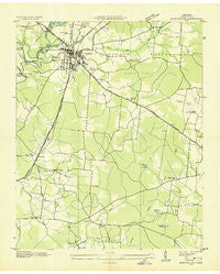 Manchester Tennessee Historical topographic map, 1:24000 scale, 7.5 X 7.5 Minute, Year 1936