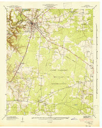Manchester Tennessee Historical topographic map, 1:24000 scale, 7.5 X 7.5 Minute, Year 1941