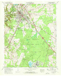 Manchester Tennessee Historical topographic map, 1:24000 scale, 7.5 X 7.5 Minute, Year 1972