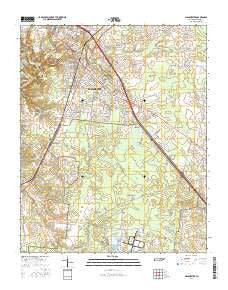 Manchester Tennessee Current topographic map, 1:24000 scale, 7.5 X 7.5 Minute, Year 2016
