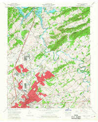 Maryville Tennessee Historical topographic map, 1:24000 scale, 7.5 X 7.5 Minute, Year 1966