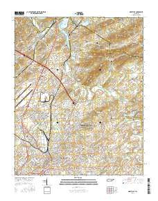 Maryville Tennessee Current topographic map, 1:24000 scale, 7.5 X 7.5 Minute, Year 2016