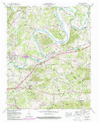 Mascot Tennessee Historical topographic map, 1:24000 scale, 7.5 X 7.5 Minute, Year 1966