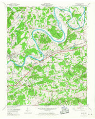 Mascot Tennessee Historical topographic map, 1:24000 scale, 7.5 X 7.5 Minute, Year 1966