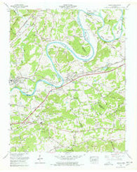 Mascot Tennessee Historical topographic map, 1:24000 scale, 7.5 X 7.5 Minute, Year 1966