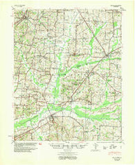 Mason Tennessee Historical topographic map, 1:62500 scale, 15 X 15 Minute, Year 1954