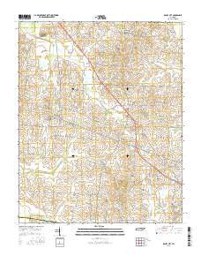 Maury City Tennessee Current topographic map, 1:24000 scale, 7.5 X 7.5 Minute, Year 2016