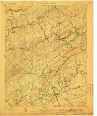 Maynardville Tennessee Historical topographic map, 1:125000 scale, 30 X 30 Minute, Year 1900