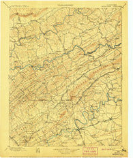 Maynardville Tennessee Historical topographic map, 1:125000 scale, 30 X 30 Minute, Year 1900