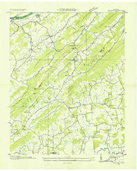 McCloud Tennessee Historical topographic map, 1:24000 scale, 7.5 X 7.5 Minute, Year 1935