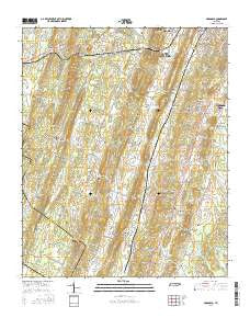 McDonald Tennessee Current topographic map, 1:24000 scale, 7.5 X 7.5 Minute, Year 2016