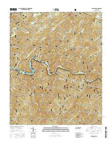 McFarland Tennessee Current topographic map, 1:24000 scale, 7.5 X 7.5 Minute, Year 2016