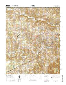 McMinnville Tennessee Current topographic map, 1:24000 scale, 7.5 X 7.5 Minute, Year 2016
