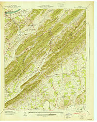 Mc Cloud Tennessee Historical topographic map, 1:24000 scale, 7.5 X 7.5 Minute, Year 1940