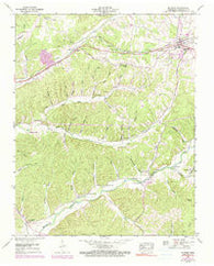 Mc Ewen Tennessee Historical topographic map, 1:24000 scale, 7.5 X 7.5 Minute, Year 1952