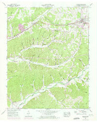 Mc Ewen Tennessee Historical topographic map, 1:24000 scale, 7.5 X 7.5 Minute, Year 1952