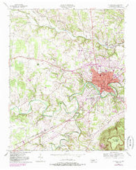 Mc Minnville Tennessee Historical topographic map, 1:24000 scale, 7.5 X 7.5 Minute, Year 1953