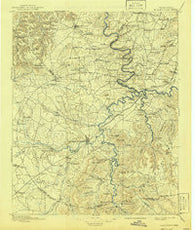 Mc Minnville Tennessee Historical topographic map, 1:125000 scale, 30 X 30 Minute, Year 1895