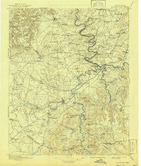Mc Minnville Tennessee Historical topographic map, 1:125000 scale, 30 X 30 Minute, Year 1895