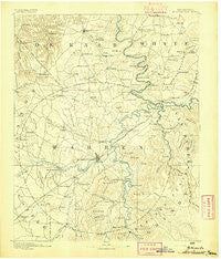 Mc Minnville Tennessee Historical topographic map, 1:125000 scale, 30 X 30 Minute, Year 1893