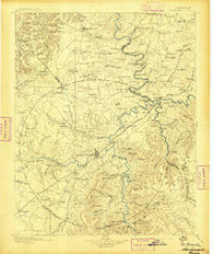 Mc Minnville Tennessee Historical topographic map, 1:125000 scale, 30 X 30 Minute, Year 1895