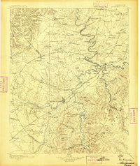 Mc Minnville Tennessee Historical topographic map, 1:125000 scale, 30 X 30 Minute, Year 1895
