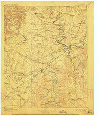 Mc Minnville Tennessee Historical topographic map, 1:125000 scale, 30 X 30 Minute, Year 1895