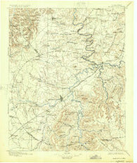 Mc Minnville Tennessee Historical topographic map, 1:125000 scale, 30 X 30 Minute, Year 1895