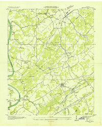 Meadow Tennessee Historical topographic map, 1:24000 scale, 7.5 X 7.5 Minute, Year 1935