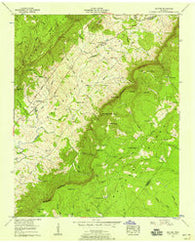 Melvine Tennessee Historical topographic map, 1:24000 scale, 7.5 X 7.5 Minute, Year 1956