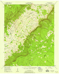 Melvine Tennessee Historical topographic map, 1:24000 scale, 7.5 X 7.5 Minute, Year 1956