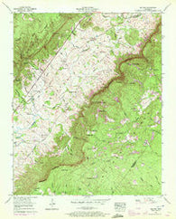 Melvine Tennessee Historical topographic map, 1:24000 scale, 7.5 X 7.5 Minute, Year 1956