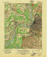 Memphis Tennessee Historical topographic map, 1:62500 scale, 15 X 15 Minute, Year 1939