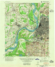 Memphis Tennessee Historical topographic map, 1:62500 scale, 15 X 15 Minute, Year 1955