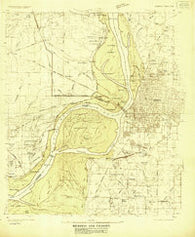 Memphis Tennessee Historical topographic map, 1:48000 scale, 15 X 15 Minute, Year 1925