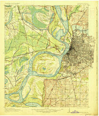 Memphis Tennessee Historical topographic map, 1:62500 scale, 15 X 15 Minute, Year 1927