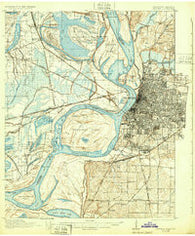 Memphis Tennessee Historical topographic map, 1:62500 scale, 15 X 15 Minute, Year 1927